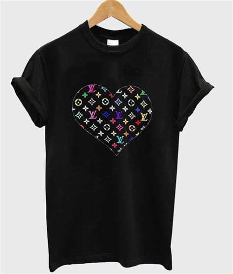 lv heart shirt|LV Heart Patch T.